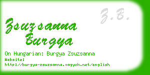 zsuzsanna burgya business card